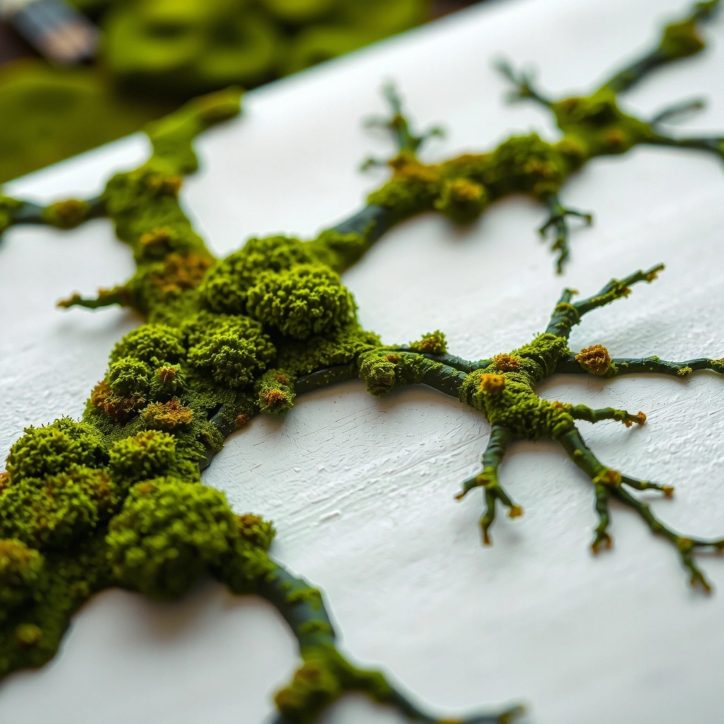 Organic texture representing sustainable code